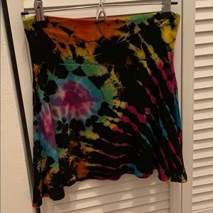 Tie-dye mini skirt